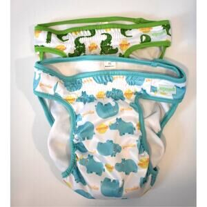 Lot of 2 Dog Wegreeco Diapers Size XL Green Blue